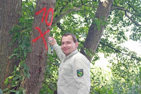 Revierleiter beim Auszeichnen